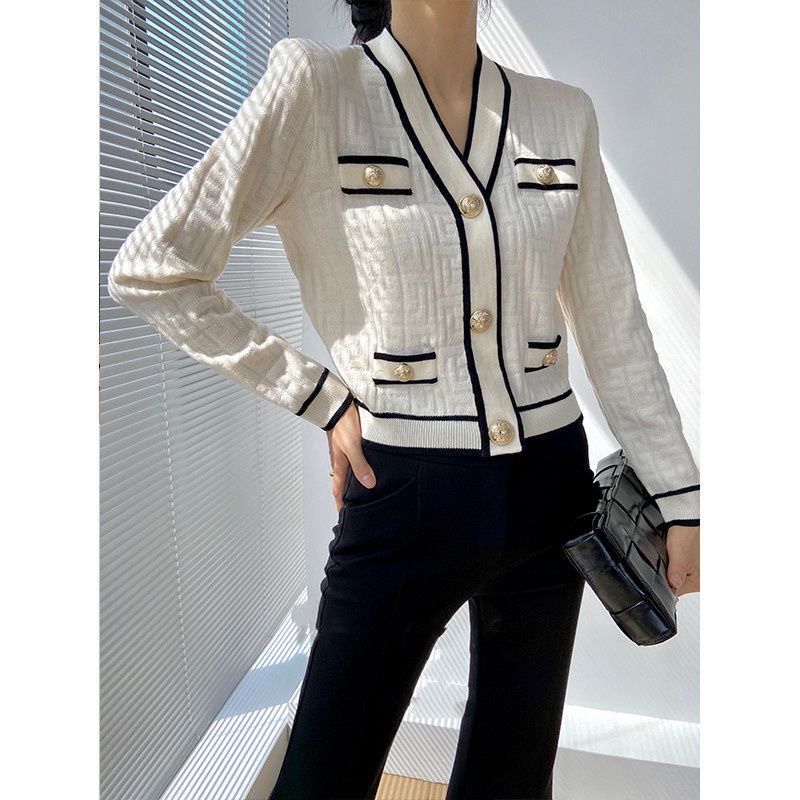 Crop Cardigan Vintage - Cardigan Atasan Wanita lengan panjang, atasan