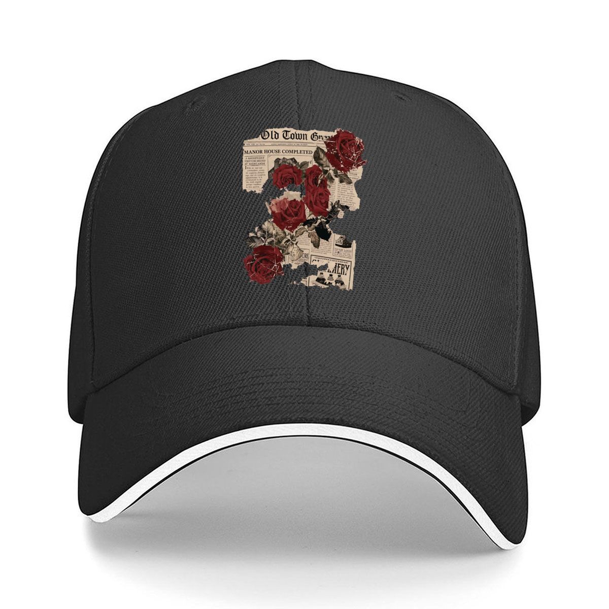 Vintage Fashion Newspaper - Topi Hip Hop Kota Tua Kolase