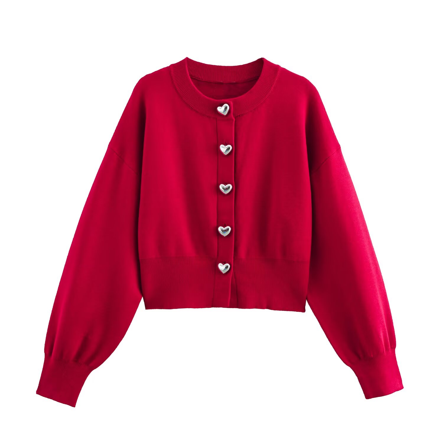 Crop Cardigan Vintage - Kardigan Rajut Wanita Model Crop Kancing
