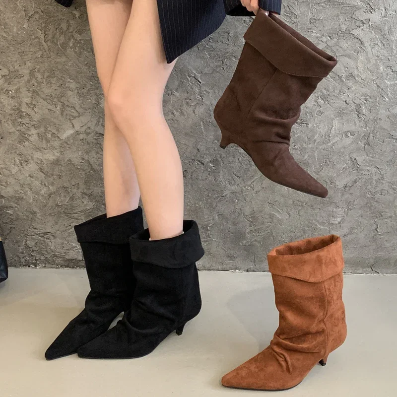Vintage Fashion Style - Aneikeh Sepatu Bot Pergelangan Kaki Vintage