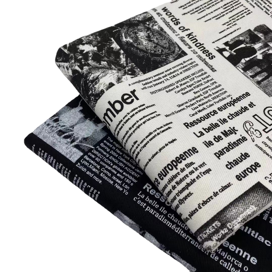 Vintage Fashion Newspaper - Antik Retro Hitam Putih Koran Grafiti