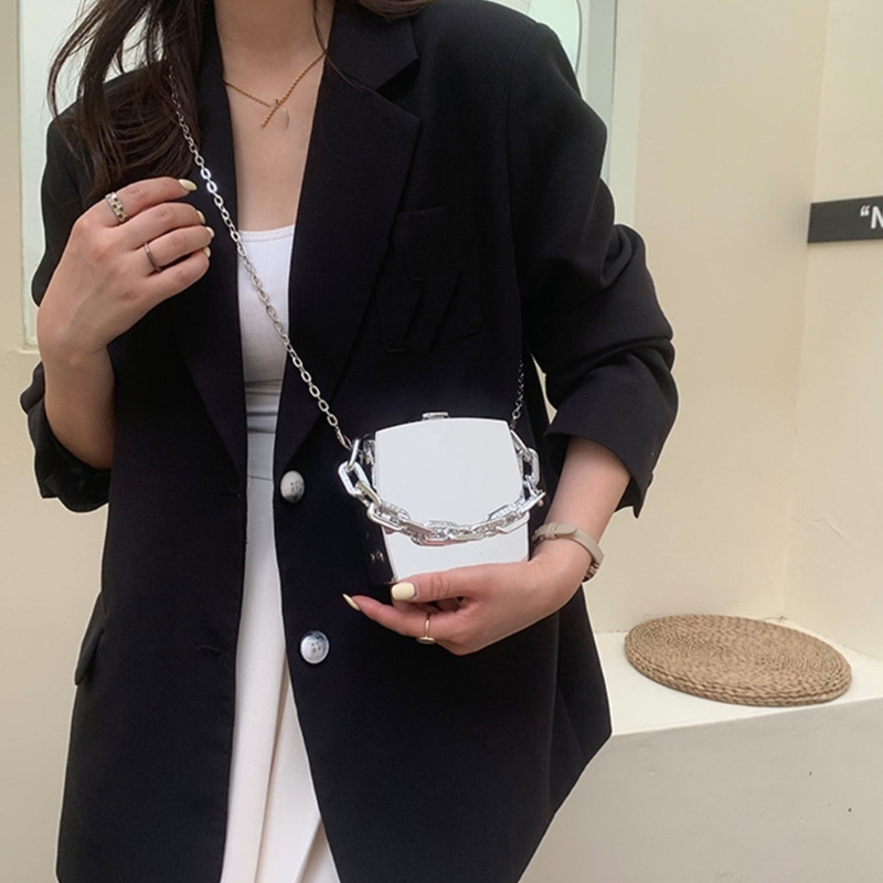 Vintage Fashion Shop - Tas Selempang Kotak PVC Kecil Fashion