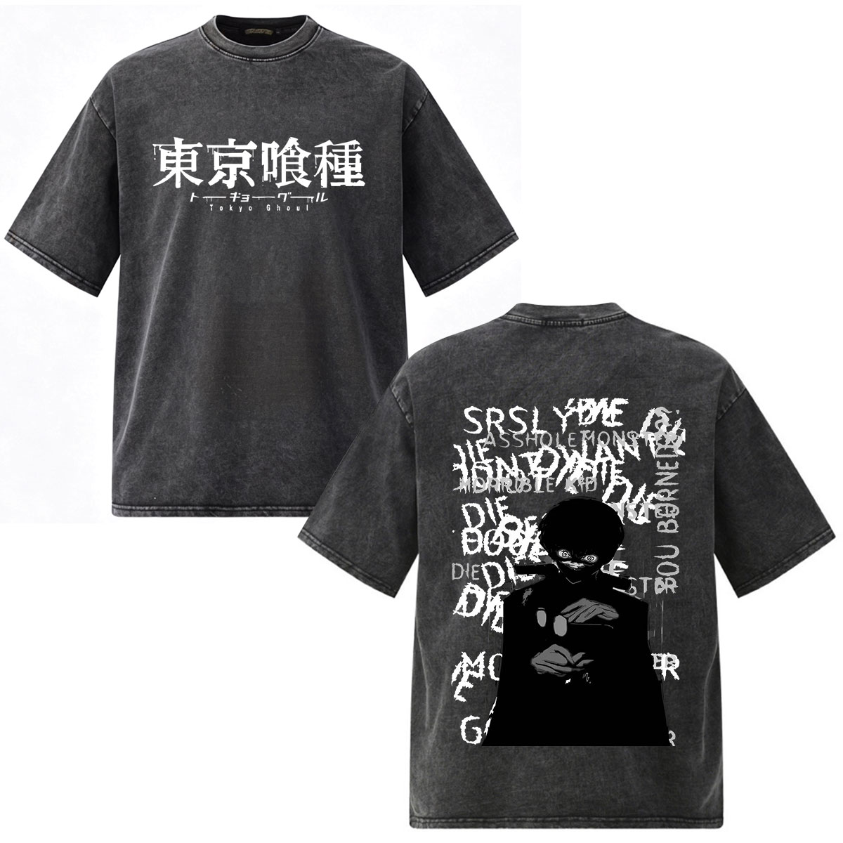 Vintage Fashion Tokyo - Kaus Vintage Washed Anime Tokyo Ghoul