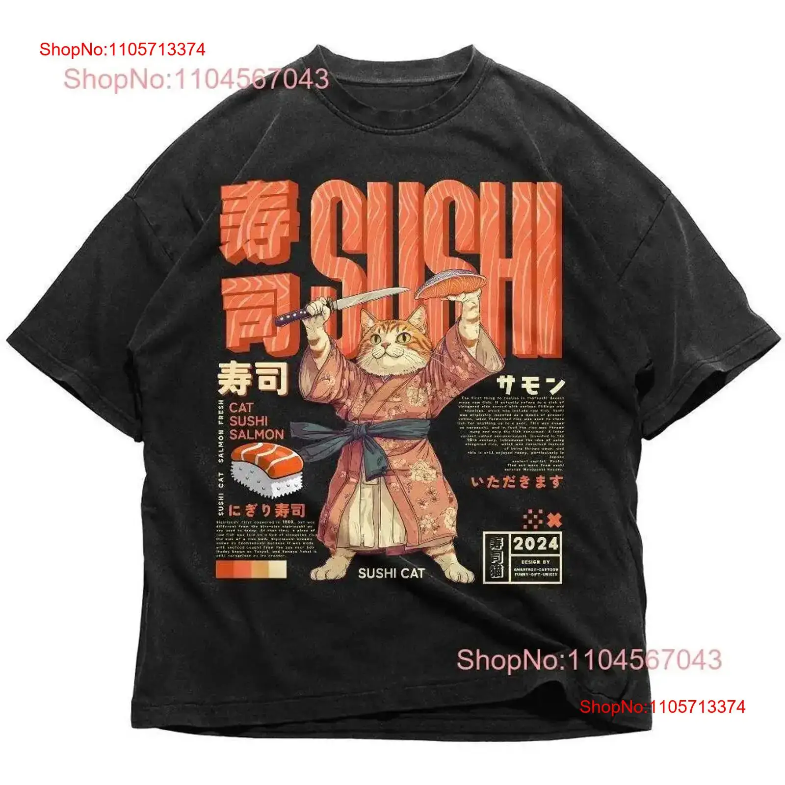 Vintage Fashion Tokyo - Kaos Jepang Sushi Cat Retro Tokyo