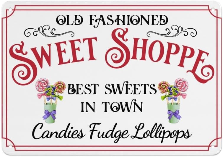 Vintage Fashion Shop - Papan Tanda Toko Permen Klasik Vintage