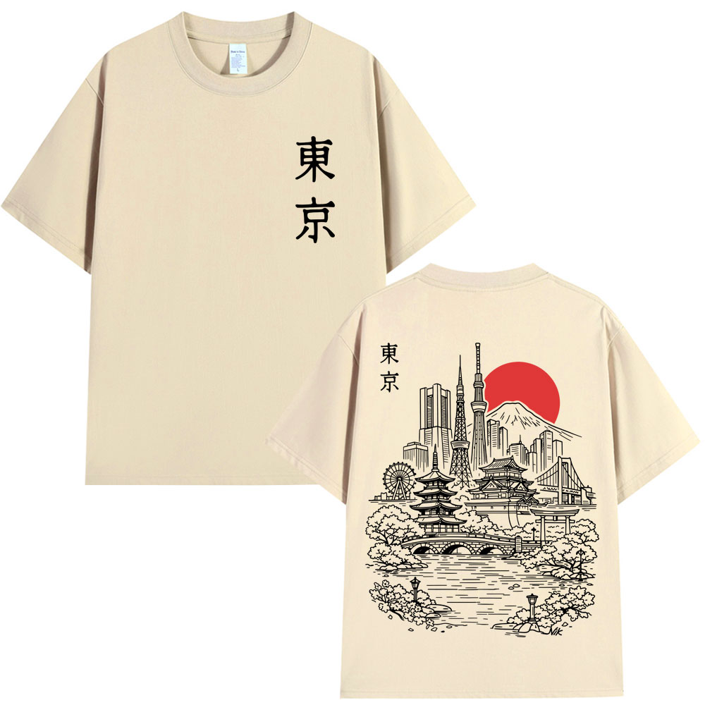 Kaus Grafis Perjalanan Sakura  - Vintage Fashion Tokyo ulasan dan harga