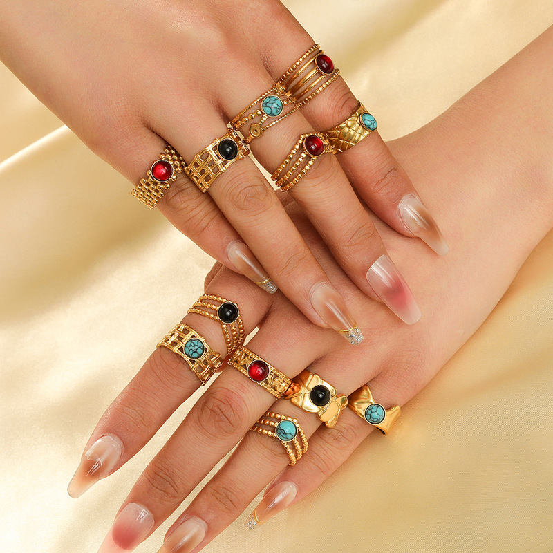 Cincin Baja Tahan Karat Berlap - Vintage Fashion Tiktok ulasan dan harga