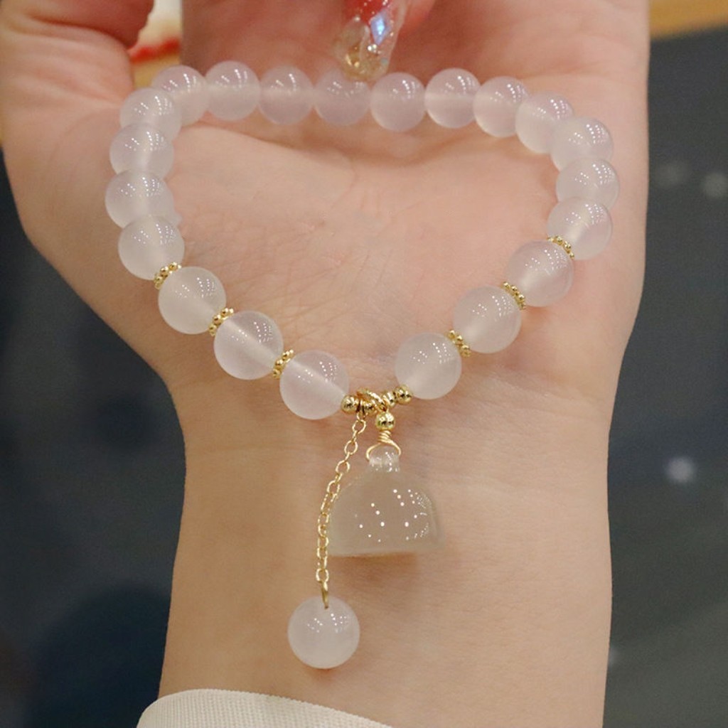 Gelang Batu Akik Putih dengan  - Vintage Fashion Tiktok ulasan dan harga