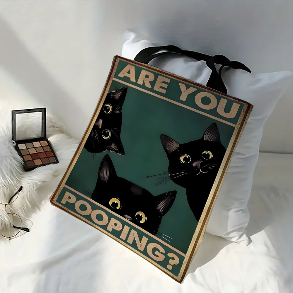 1 Buah Tas Bahu Kucing Hitam T - Vintage Fashion Newspaper ulasan dan harga