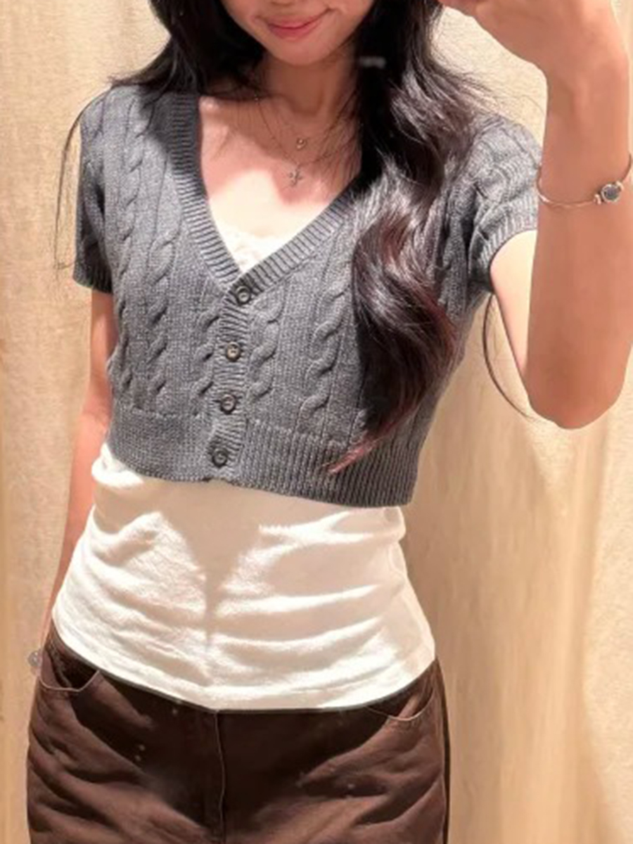 Kardigan Rajut Vintage Empat K - Crop Cardigan Vintage ulasan dan harga