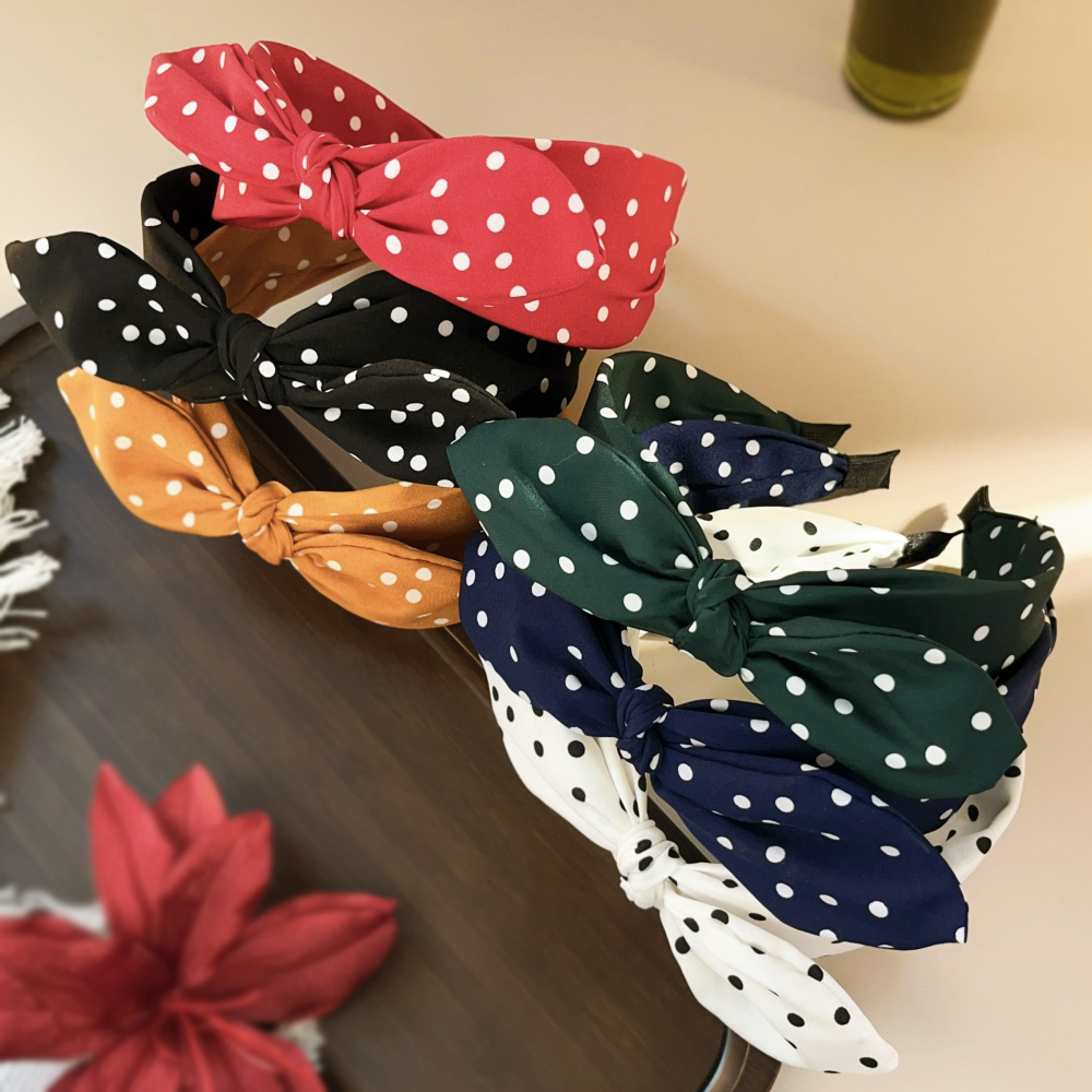 Ikat Rambut Lebar Titik Boho u - Vintage Fashion Shop ulasan dan harga