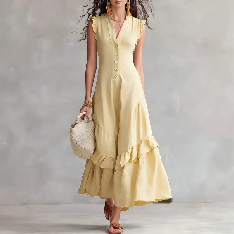 Gaun Pesta Wanita Elegan Katun - Vintage Fashion Prints ulasan dan harga