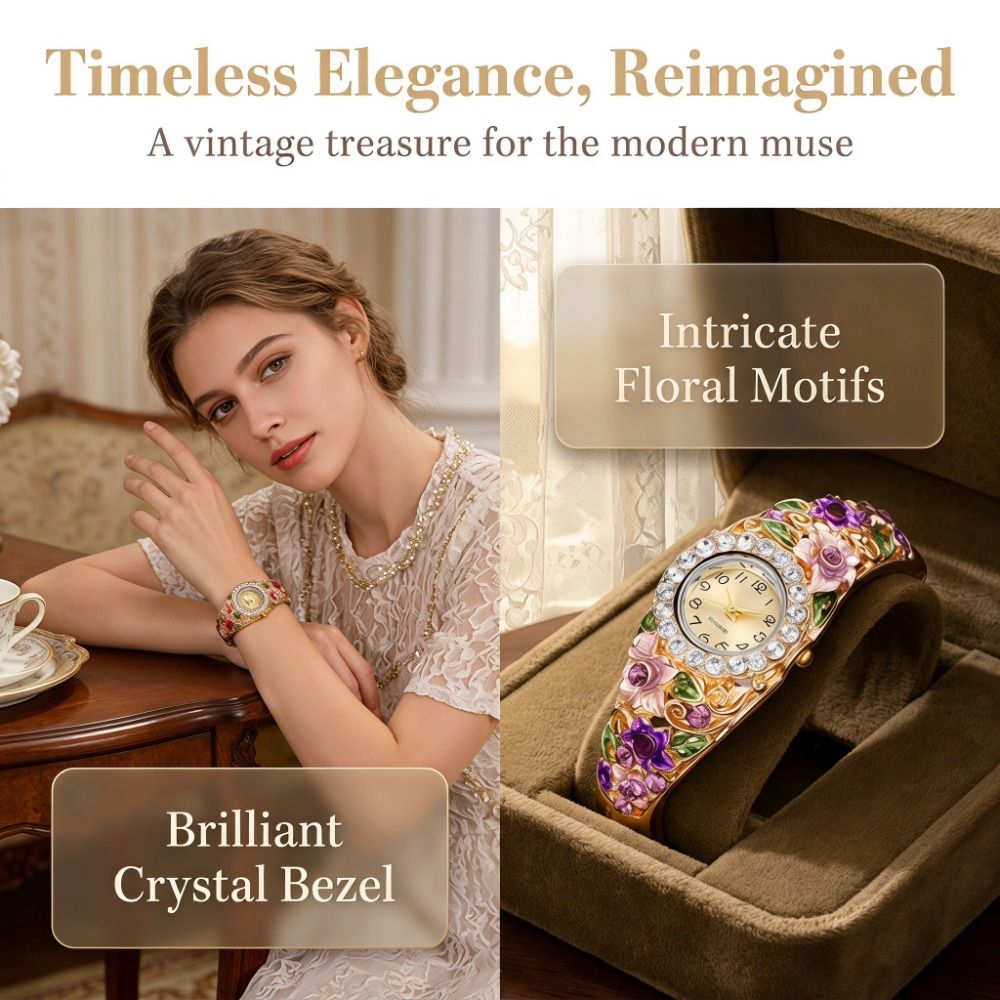 Jam Tangan Vintage Kaya Aksen  - Vintage Fashion Week ulasan dan harga