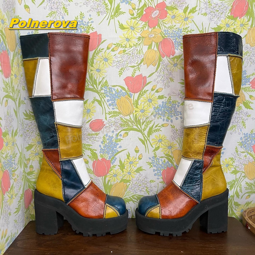 Sepatu Boots Kulit Wanita Retr - Vintage Fashion Style ulasan dan harga