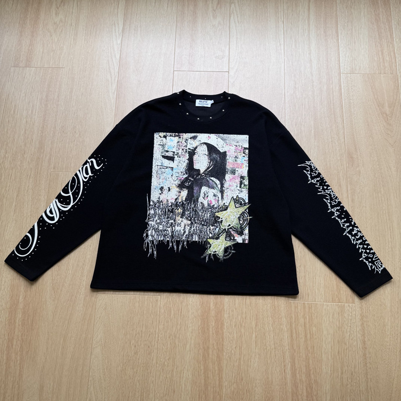 Kaos Pria High Street Graffiti - Vintage Fashion Prints ulasan dan harga