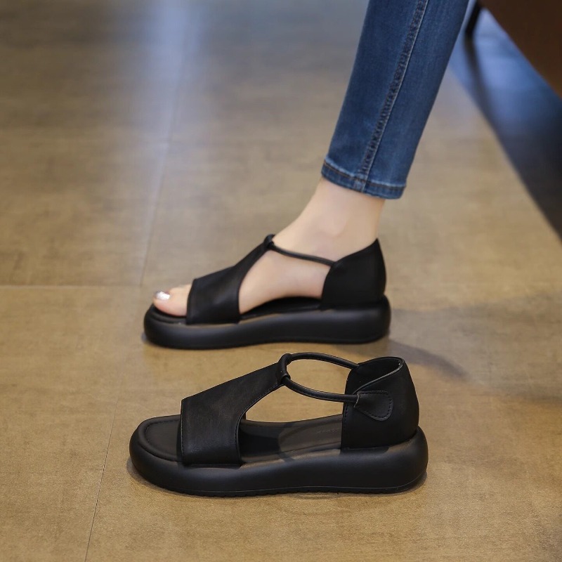 Sandal Datar untuk Wanita, Gay - Vintage Fashion Style ulasan dan harga