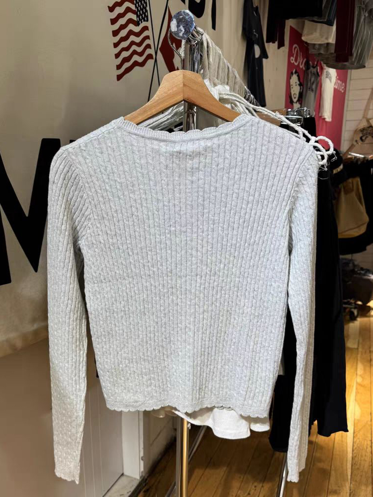 Sweater rajutan bunga lilit, a - Crop Cardigan Vintage ulasan dan harga
