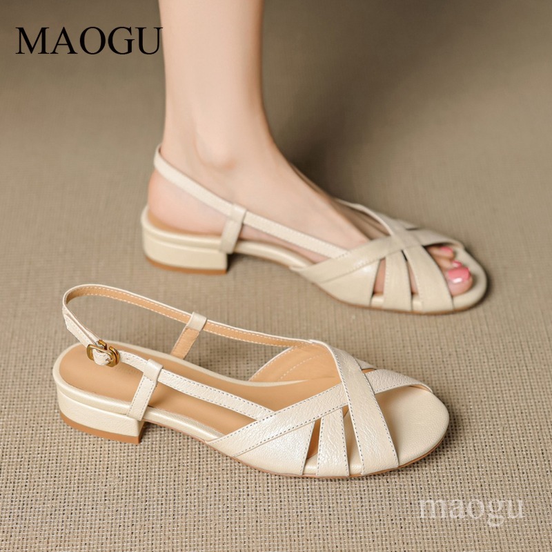 Sandal Slingback Wanita Ujung  - Vintage Fashion Style ulasan dan harga