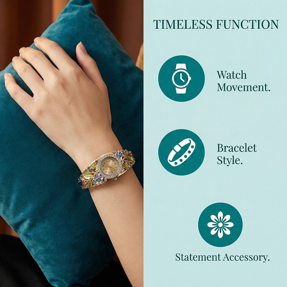 Jam Tangan Vintage Kaya Aksen  - Vintage Fashion Week ulasan dan harga