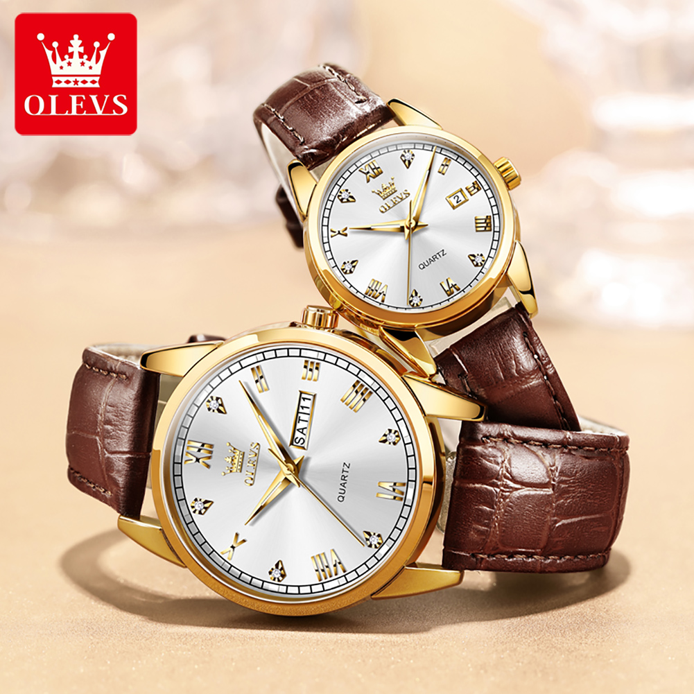 OLEVS Jam Tangan Pasangan Jam  - Vintage Fashion Week ulasan dan harga