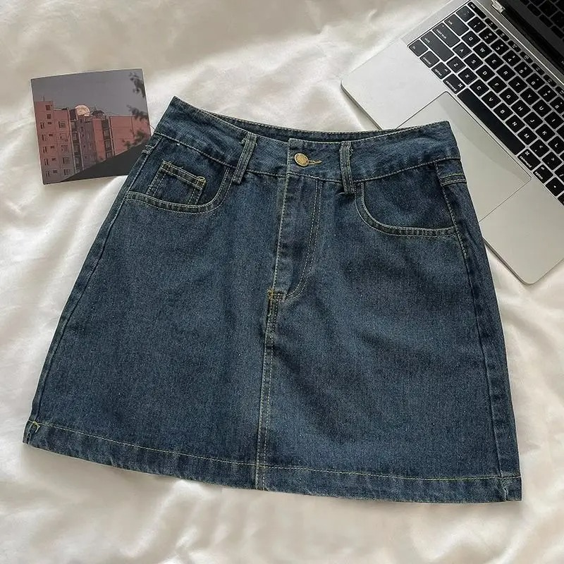 Set Rok Denim Y2K: Jaket Kanci - Vintage Fashion Style ulasan dan harga