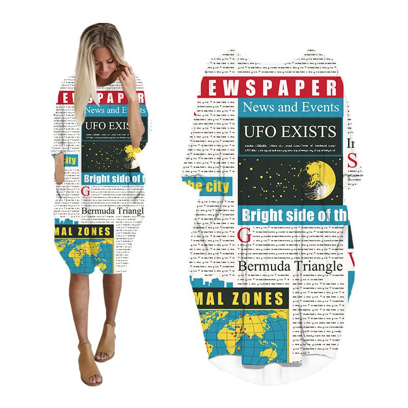 CLOOCL Gaun Koran Pakaian Jala - Vintage Fashion Newspaper ulasan dan harga