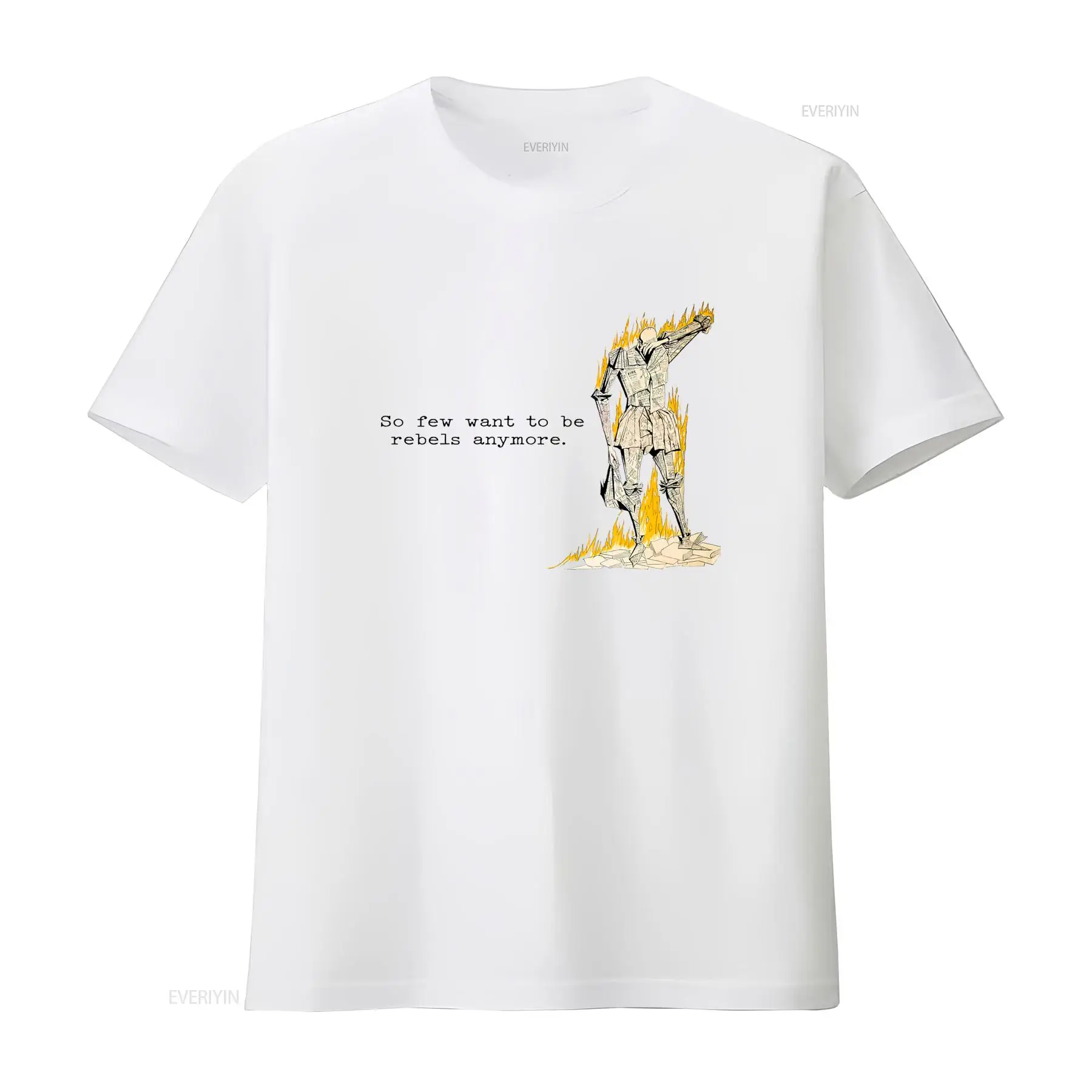 Kaos T-Shirt Kasual Cetak Gamb - Vintage Fashion Newspaper ulasan dan harga