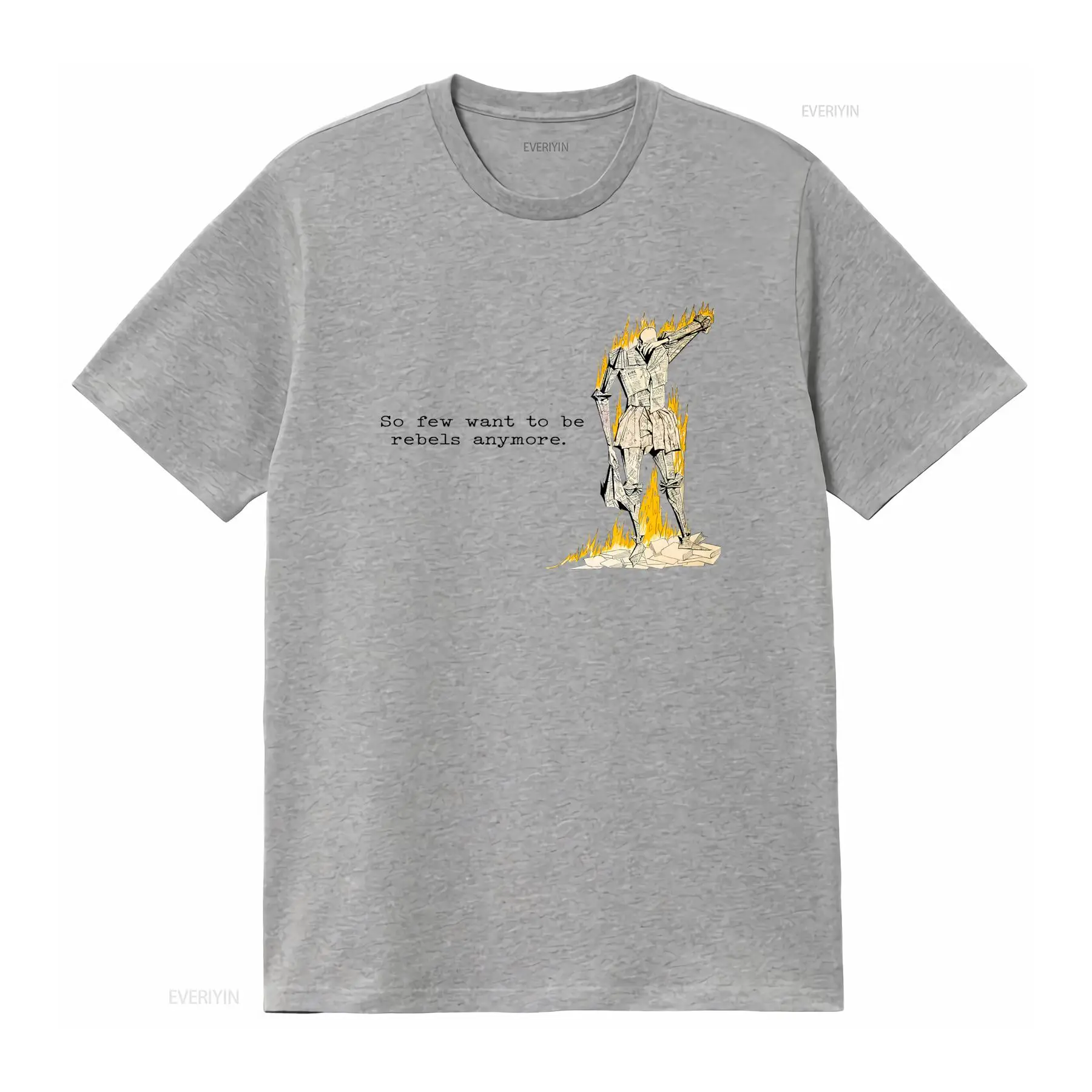 Kaos T-Shirt Kasual Cetak Gamb - Vintage Fashion Newspaper ulasan dan harga