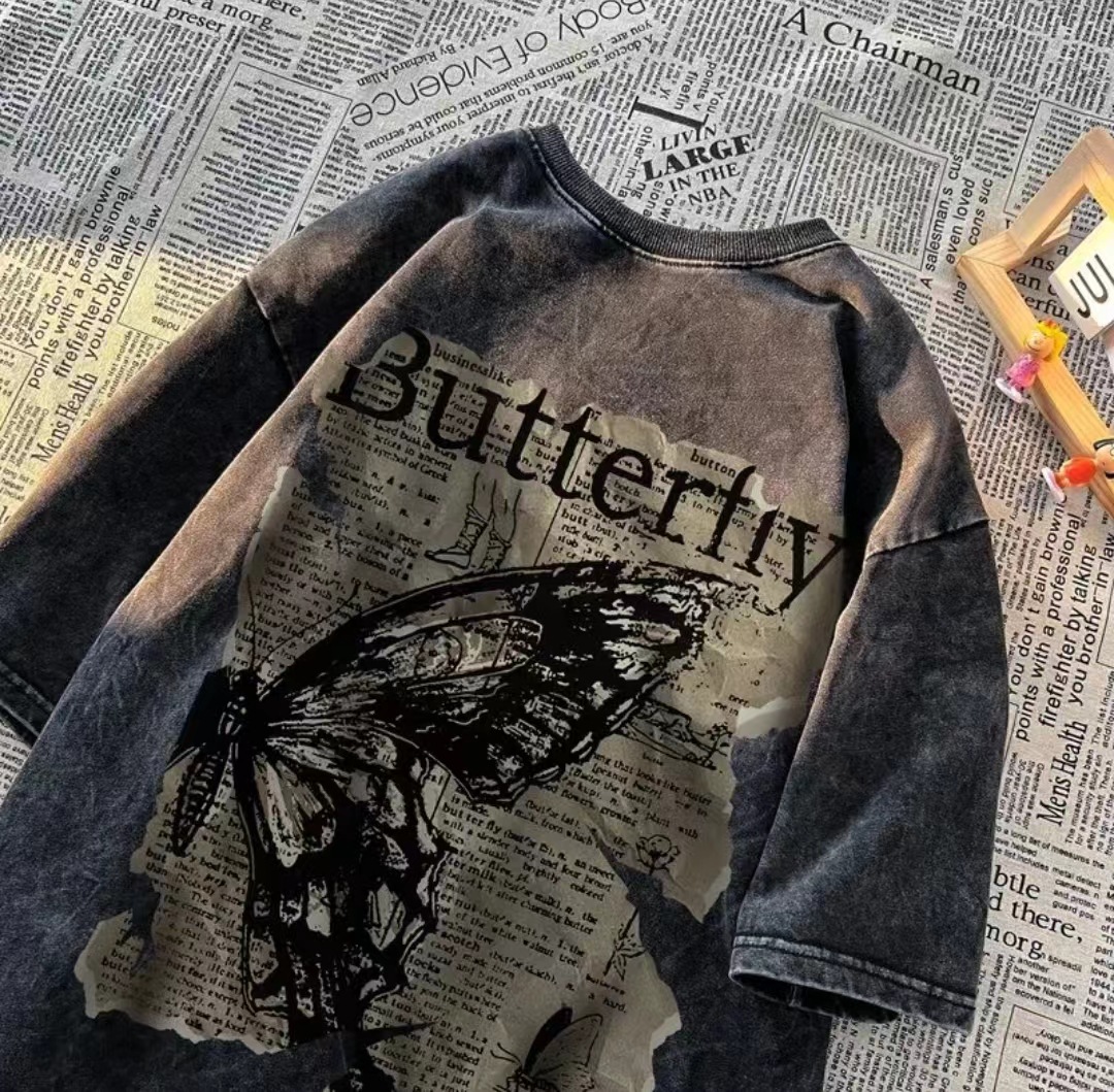 Kaos Oblong Vintage Washed Bla - Vintage Fashion Newspaper ulasan dan harga
