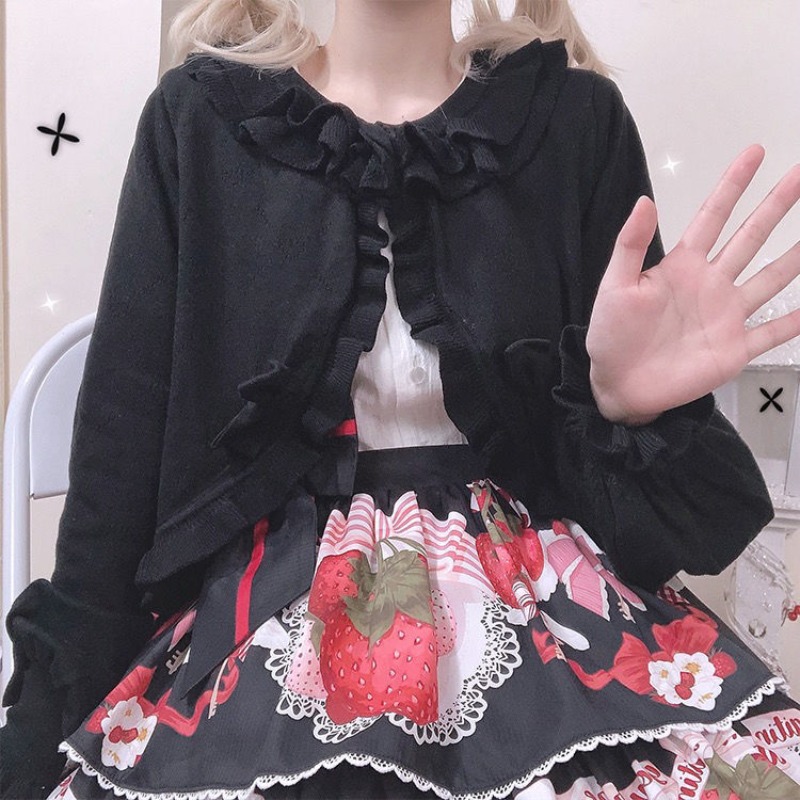 Kardigan Rajut Potongan Hati G - Crop Cardigan Vintage ulasan dan harga