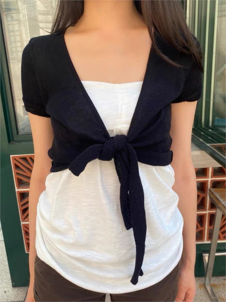 Kardigan Hitam Berenda dengan  - Crop Cardigan Vintage ulasan dan harga