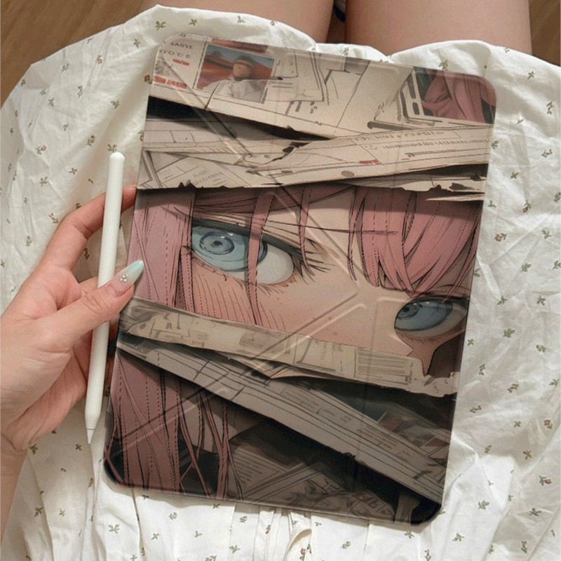 Casing Tablet Motif Koran Vint - Vintage Fashion Newspaper ulasan dan harga