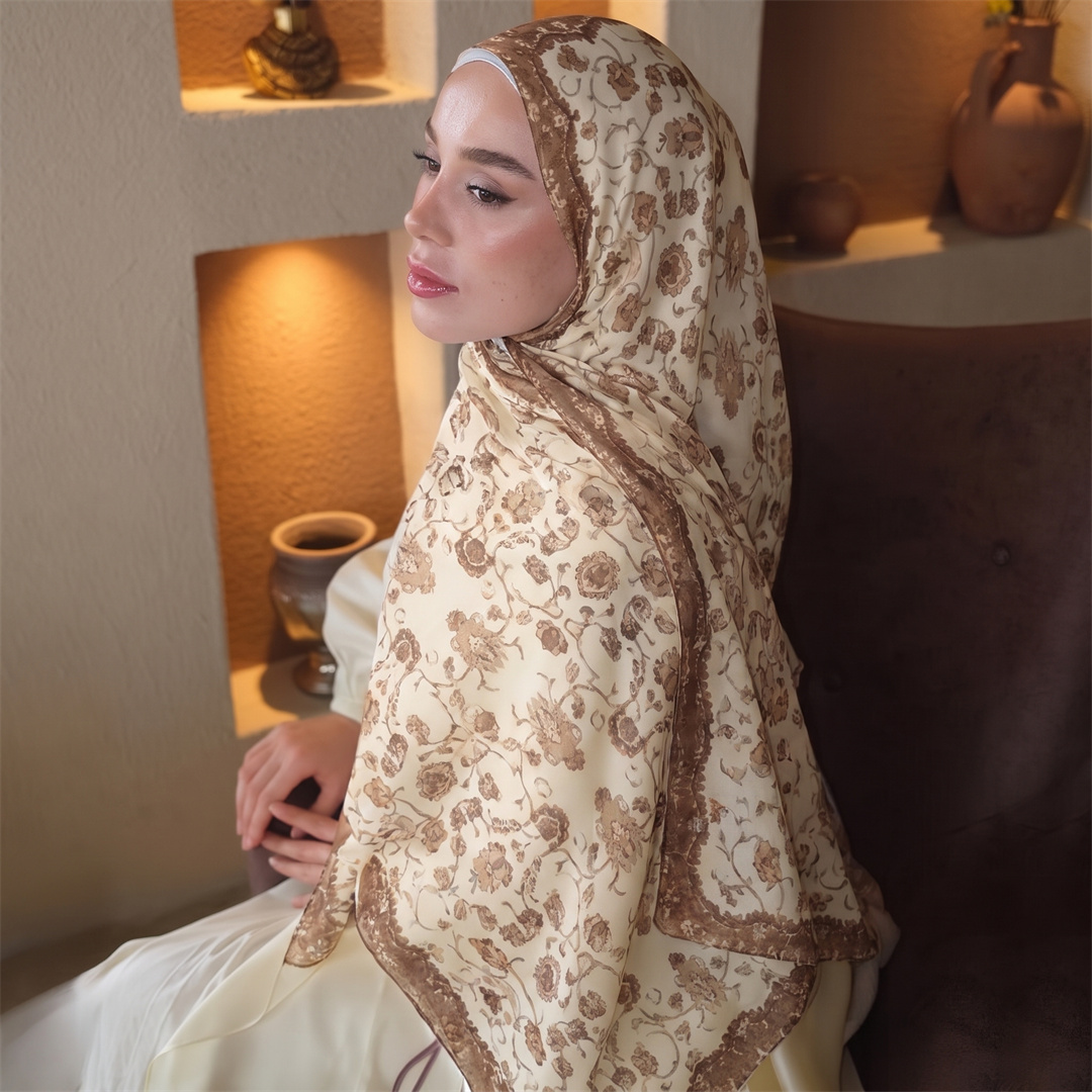 Hijab Cetak Bunga Vintage Lemb - Vintage Fashion Prints ulasan dan harga