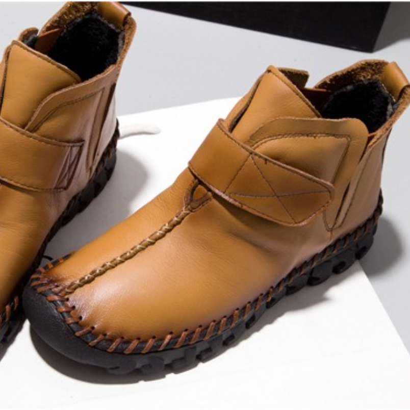 Sepatu Boots Kulit Asli Wanita - Vintage Fashion Style ulasan dan harga